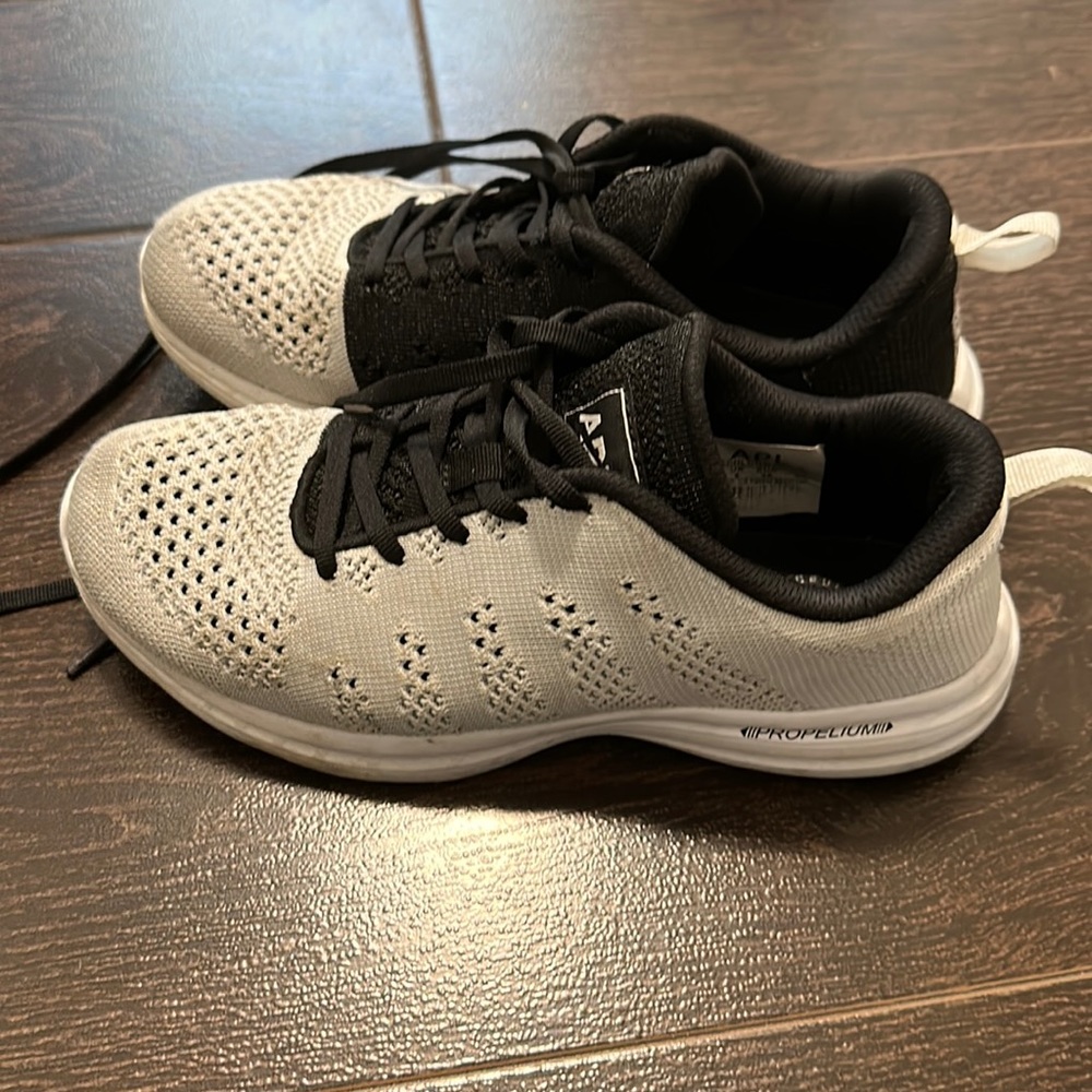 APL two tone black and white sneakers